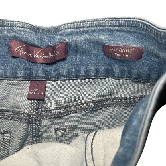 Missy Women's Gloria Vanderbilt Amanda Pull On Jeans Size 8 Tall - Picture 5 of 6